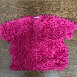 Zara Pink Ruffle jacket